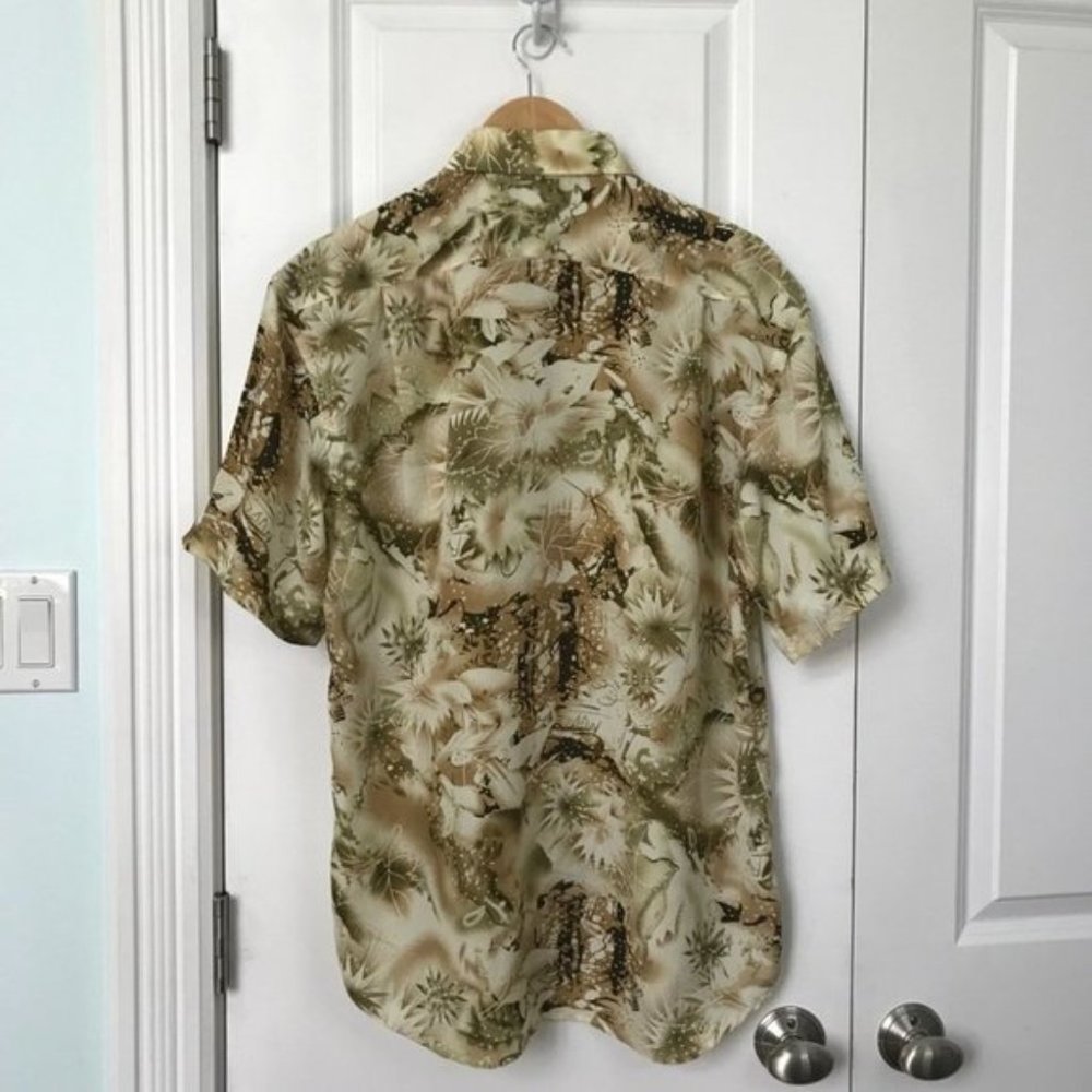 Vintage Passage Mens Hawaiian Dad Short Sleeve Button Up Shirt - Picture 9 of 11